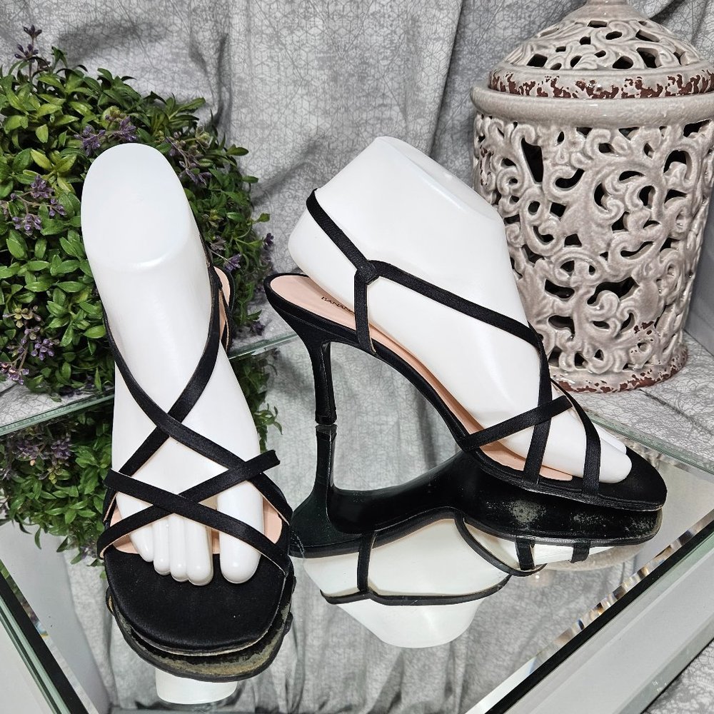 Banana Republic Strappy Heels with Rhinestone Buckle